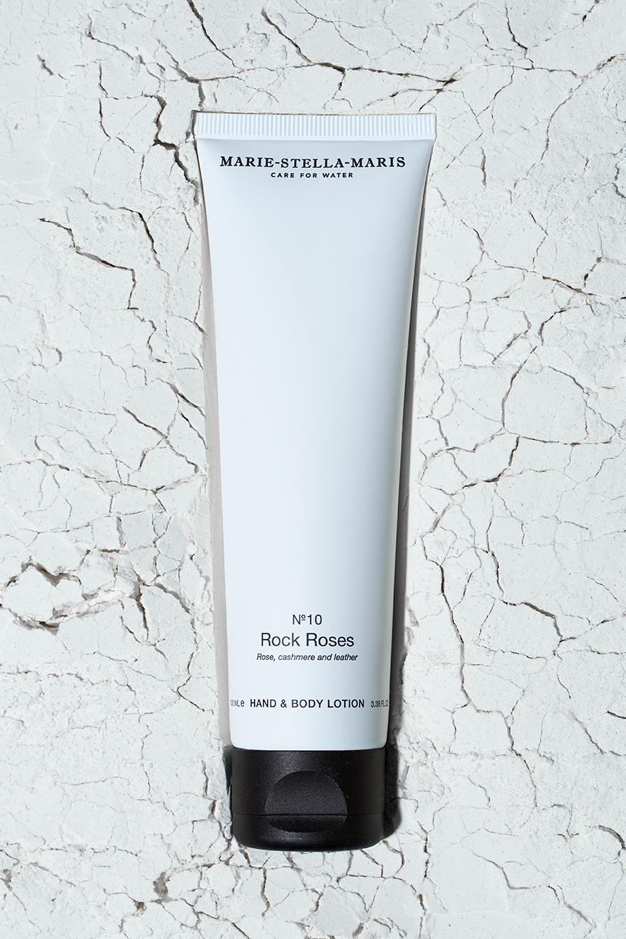 Hand and Body Lotion from Marie Stella Maris on a "rocky" underground.